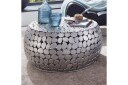 Sofabord Wohnling Rund metallplate stil matt utseende moderne -
