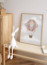 Watercolor Hot Air Balloon Plakat Plakat / 100x150cm