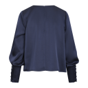 Kirstine Blouse Dark Sapphire L Satin blouse