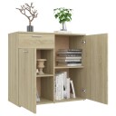 vidaXL Skjenk sonoma eik 80x36x75 cm sponplate