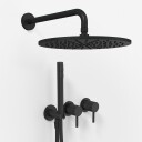 Semplice SBR801 S07 Rain De Luxe Ø30cm Vegg Matt Svart Dusjsett