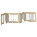 Vidaxl Foldbar Hundegitter Med Stativer 4 Stk. Sonoma Eik 321 cm