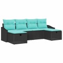 vidaXL Hagesofa Set 6 stk. polyrotting
