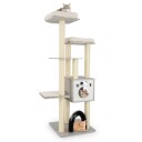 Northix 176 cm Cat Tree Tower Med Koselige Matter & Cave Grå