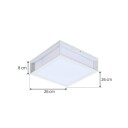 Lindby utendørs vegglampe Sivana hvit aluminium 26 cm x 26 cm