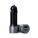 Satechi 72W USB-C og USB-A Billader med Hurtiglading Grå