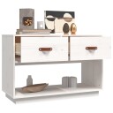 vidaXL TV-benk hvit 90x40x60 cm heltre furu