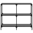  Konsollbord med svart glassplate 98x30x81 cm stål 846029