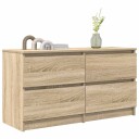  TV benk sonoma eik 100x35x54 cm konstruert tre
