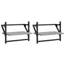  Vegghyller med stenger 2 stk grå sonoma 40x25x30 cm 8721012045750