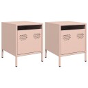  Nattbord 2 stk rosa 35x39x43,5 cm stål 8721102930041