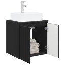  Vegghengt vaskeservant Svart 49,5 x 41 x 62,5 cm Konstruert tre