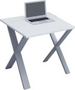 LonaX skrivebord 80x50cm hvit, sølvfarget.