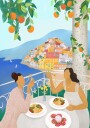 Girls in Positano  Poster Plakat / 70x100cm