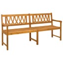 vidaXL Utendørs benk 2  seter 180 x 56 x 90 cm Solid akasietre