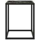 vidaXL Salongbord svart med marmorglass 40x40x50 cm
