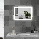 LED Baderomsspeil 50x70 cm IP44 Antidugg Touch
