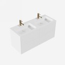 Pulcher Mood 120D Soho   Baderomsmøbel 120x46 cm matt hvit med SolidTec® vask