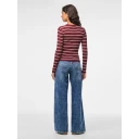 Pieces Pcmira New Ls O Neck Knit Noos Bc   Burgundy   XS