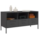  TV-benk svart 100,5x39x50,5 cm kaldvalset stål 843036