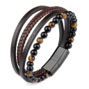 Naturstein perler armbånd 18.5 Picture stone style