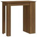 vidaXL Barbord med oppbevaring brun eik 102x50x103,5 cm konstruert tre