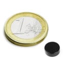 Sterk disk-magnet Ø 8 x 3 mm | Neodym N45 | Sort epoksy