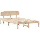  Sengestamme med hodegjerde Brun 120 x 190 cm Massivt furutre