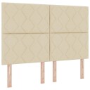  Box Spring Seng med Madrass Krem 160x200 cm Stoff