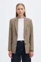 Selected Women   Blazer Slwrita Ls Classic Blazer Check   Brun