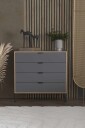 Olyros kommode 90 cm   Antrasitt