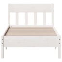  Sengeramme med hodegavl hvit 90x200 cm heltre furu 8721012428348