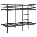  Køyeseng uten madrass svart 90x200 cm stål 42000322