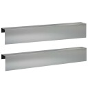 vidaXL Kantprofil til hage 2 stk. 100 x 10 x 15 cm Galvanisert stål