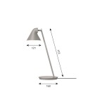 Louis Poulsen NJP Mini Bordlampe Light Alu Grey