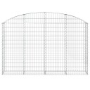 vidaXL Gabionkurv buet 200x30x120/140 cm galvanisert jern