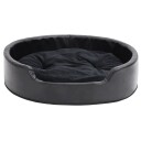 Vidaxl Hundeseng Svart 79X70X19 cm Plysj Og Kunstig Lær