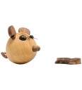 FableWood Ingolf Mus Trefigur 9 cm i Ask og Valnøtt