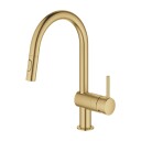 Grohe Minta blandebatteri med C-kran og hånddusj (cool sunrise)