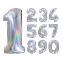 Ballongkungen Tallballong Glitter Sølv Tallet 4 694GHS