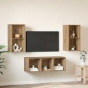  TV benk sett 3 pcs artisan eik 37 x 37 x 107 cm Konstruert tre