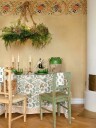 Chamois Floral duk oker 150x350cm