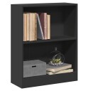 vidaXL Bokhylle svart 60x24x74,5 cm konstruert tre