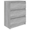 vidaXL Skjenk grå sonoma 60x35x76 cm konstruert tre
