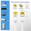 Helos Patch-Kabel Rj-45 M Zu Rj-45 M 15 M U/Ftp Cat 6A Flach Blau