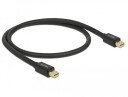 Delock Mini DisplayPort-kabel 50 cm Svart 3840x2160 21,6 Gbit/s