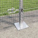  sveiset trådgjerde med 13 flensede poster 1.2x50 m galvanisert stål