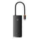 Baseus Lite Series 6-i-1 USB C Hub med 2x USB 3.0, HDMI, SD/TF, Svart WKQX050001