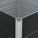 vidaXL Forhøyet plantekasse 100x100x45 cm galvanisert stål brun