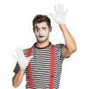Boland Party Partners Hansker med Knapp Hvite One size 03081